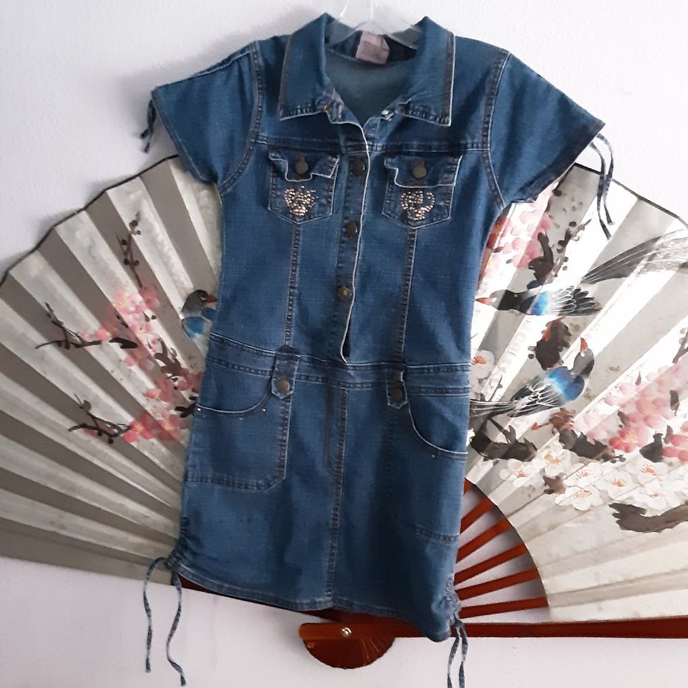 Denim mini dress
